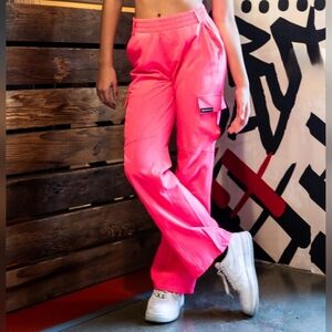 Honeycut Neon Pink Slider Cargo Pants, NWOT, Adult XS